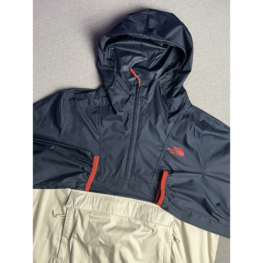 The North Face Fanorak Jacket Women’s S White Blue Outdoor Hiking Windbreaker